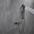 Matte black thermostatic simple shower faucet