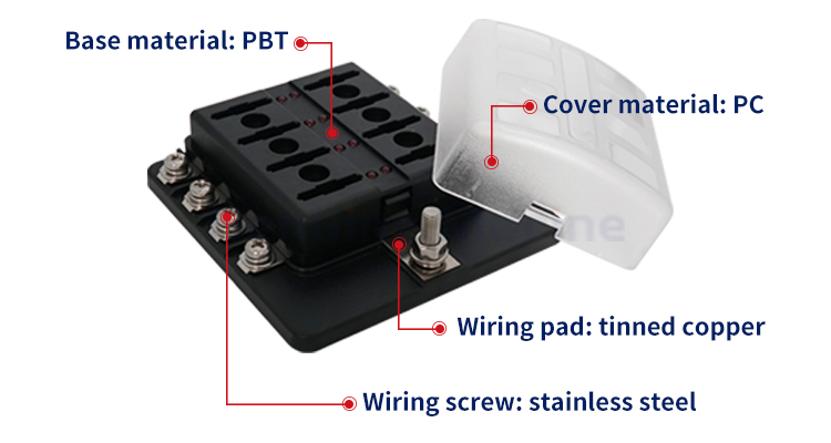 Genuine marine gauge amp automotive r3 din boat fuse holder railed up certified ceramic rv fuse holder