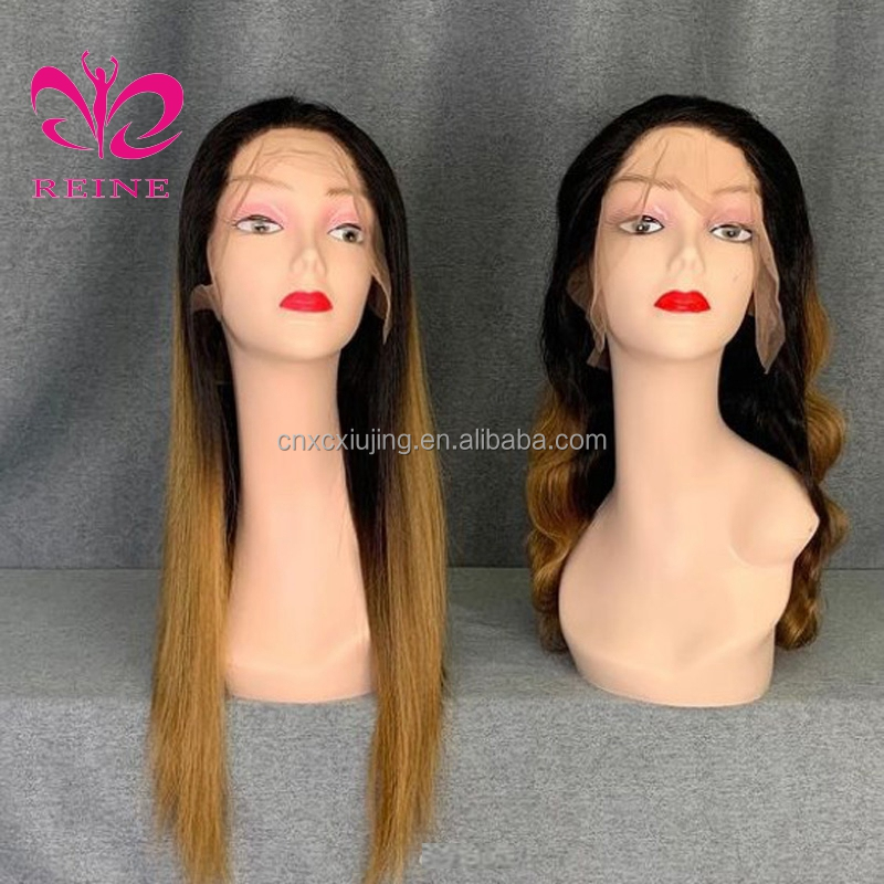 Ombre Human Hair Wig Body Wave /Straight  1B 30 Human Hair Lace Frontal Wigs Ombre Honey Blonde HD Lace  Brazilian Wig