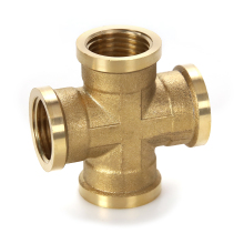4 Way Brass Pipe Cross Fitting for Air, Gas, Water - Cheap Price for Female Threads