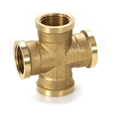 4 Way Brass Pipe Cross Fitting for Air, Gas, Water - Cheap Price for Female Threads