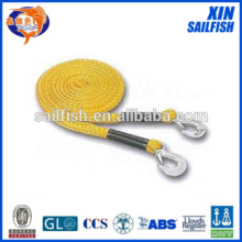 yellow color marine towing ropes stretch towing rope made in China