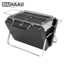 Portable Charcoal Grill Portable Charcoal Bbq Grill Non-stick Wave Grid Handheld 410 Stainless Steel