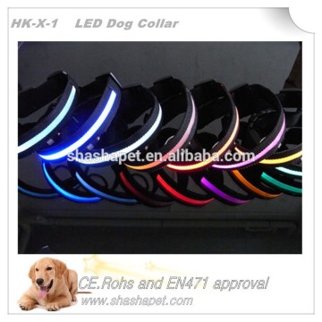 Led pet leash wholesale in pet collar with led dog collar