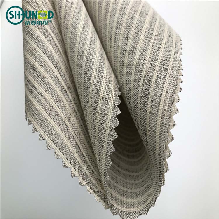 China Wholesales Horse Hair Interlining Cotton Canvas Fabric for Suit Tailoring Materials With Low Price