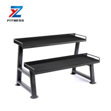 ZY FITNESS High-Quality 2-Tier Kettlebell Storage Rack with Anti-Slip Surface