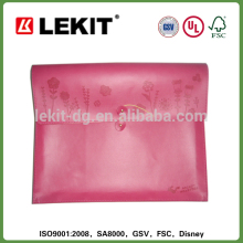 Leather document bag with debossed logo