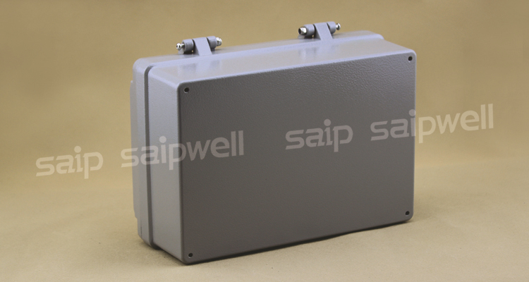 SAIP/SAIPWELL High Quality 220*155*95mm With Mounting Plate Aluminium Waterproof Electrical Die Cast Enclosure with hinged door