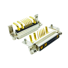 Curved plug 13W3 male connector