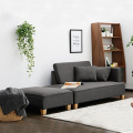 Upholstered Chaise Lounge Sofa Chair With Ottoman