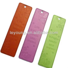 Colored Personalized Leather advertising book mark with tassel
