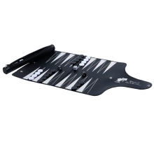 2022 Newest Perfecta Roll-up Travel Backgammon Game Set (Black)