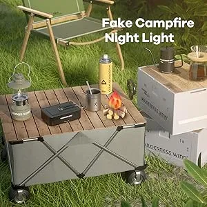 Cozy Electric Campfire Light for Halloween and Christmas Decorations