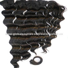 Brazilian Ripple Deep Black Synthetic Hair Bulks, OEM Orders Accepted, Thick and Healthy Tip