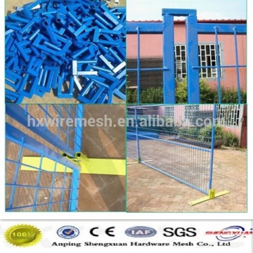 Powder coating construction temporary fence