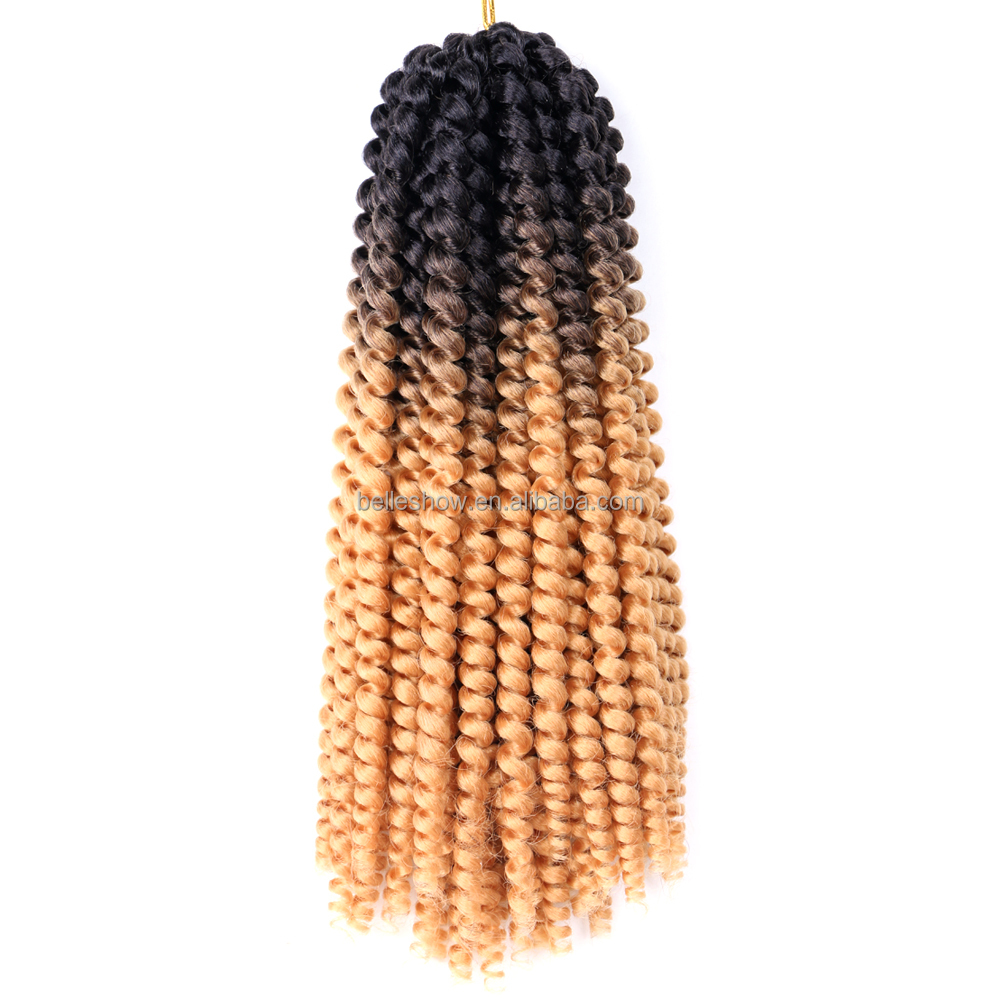 Hot sell wholesale crochet braid fiber curly spring curl hair crochet braid 12 inch spring twist hair