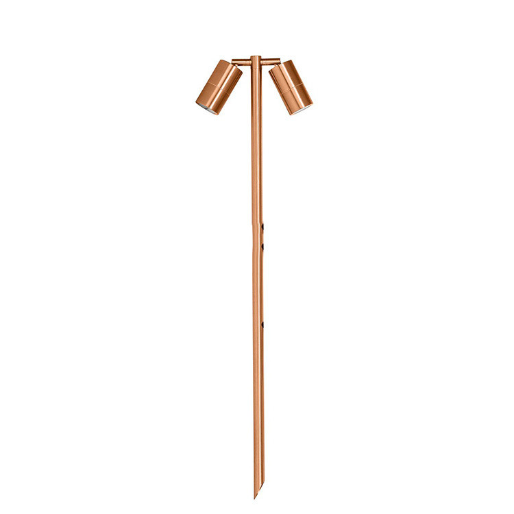 Landscape Outdoor Copper Twin LED Spike Light