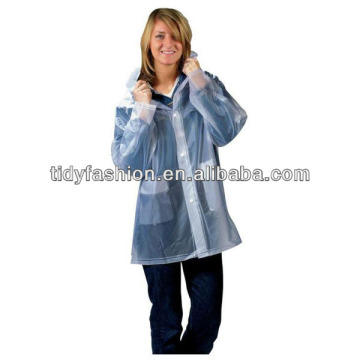 Fashion Clear Transparent Women PVC Raincoats