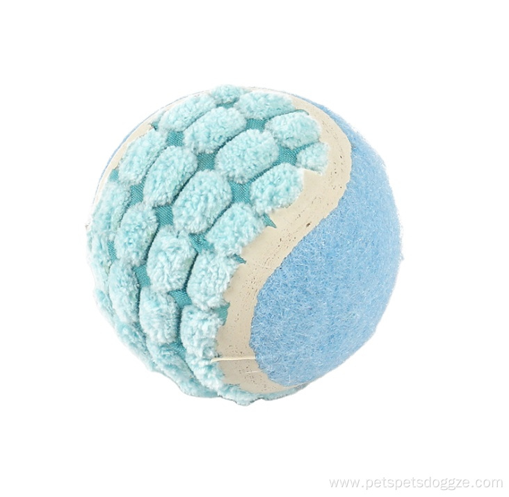 hot-sell eco-friendly plush tennis ball dog chew toy