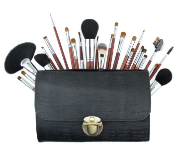 vegan flat makeup private label brushes bag