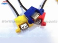 Cables de montaje de panel USB 2.0 personalizados con tornillo