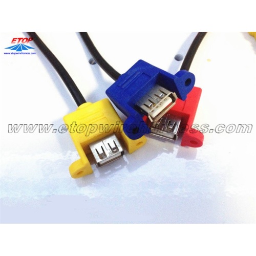 Kabel pemasangan panel USB 2.0 khusus dengan sekrup