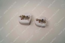 Linens Dried Flowers Heart-shaped Decorations Gift Box