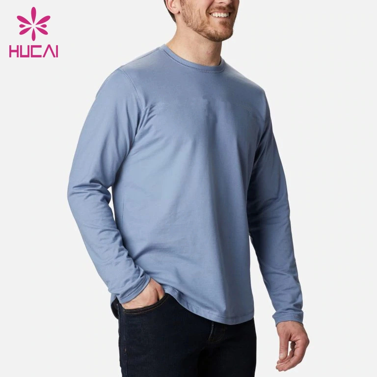 Wholesale Mens Body Fit Long Sleeve T Shirt Custom Logo