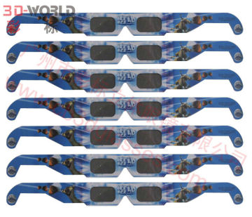 Disposable paper chromadepth 3d glasses