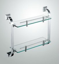 Factory Supply Bathroom Accessories Shower Double Glass Shelf,Shower Glass Shelf