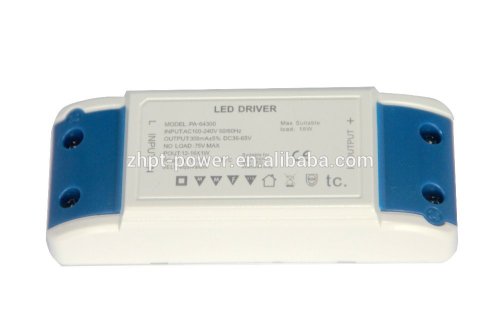 PA-64300 16W 100-240VAC 300mA Constant Current LED Driver Plastic Covers with CE Certification 3 Years Warranty