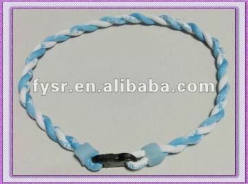 weave titanium rope necklace,nylon rope necklace for sport