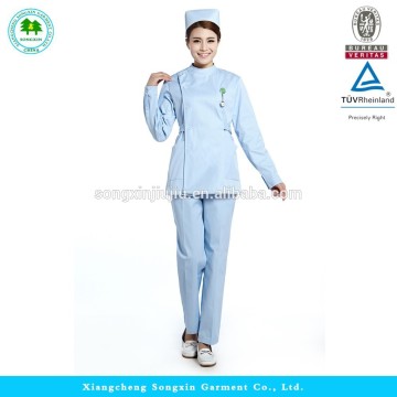2015 Fashion nurse uniform designs / beautician uniform / hospital uniforms New Style Long-Sleeve