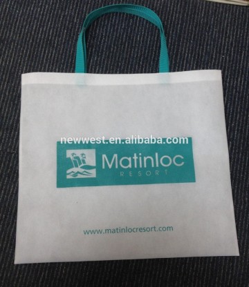 nonwoven hotel shopping bag beach bag with handle