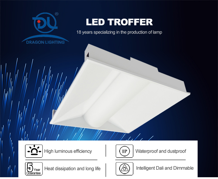 High quality Angled Reflector Hotel troffer light Bank retrofit kits led troffer light