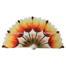 Irregular leaf Spanish wooden fans, OEM orders are welcome