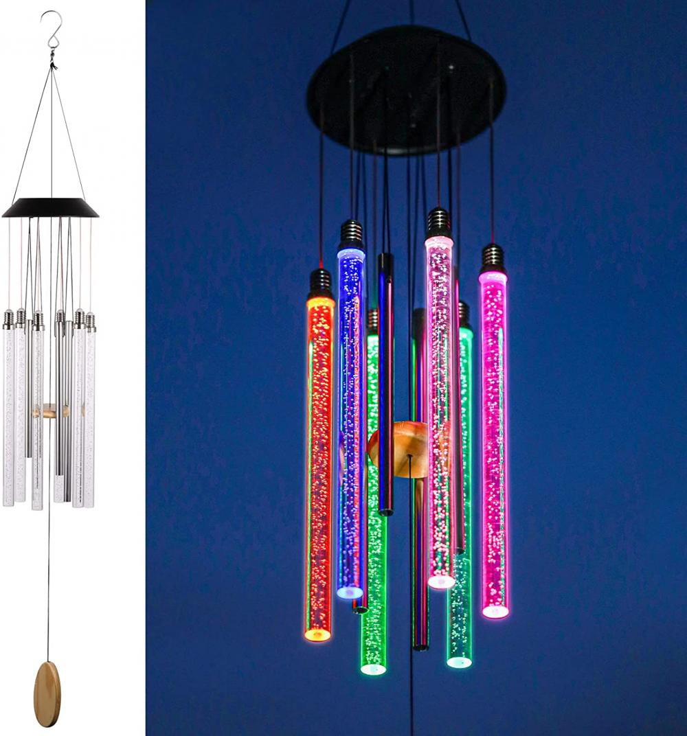 6 tubi a LED COLORE CHIMPLICA DI VENTO CHIME