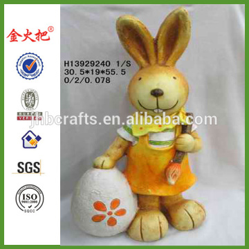 Decorative garden rabbit statue