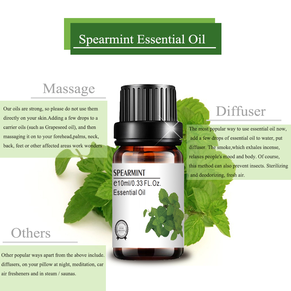 Wholesale Natural Aromatic Spearmint Essential Oil Cosmetic