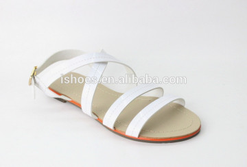 latest elegant flat summer fashion sandals ladies shoes 2015