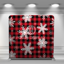 black grid snow portable backdrop fabric frame