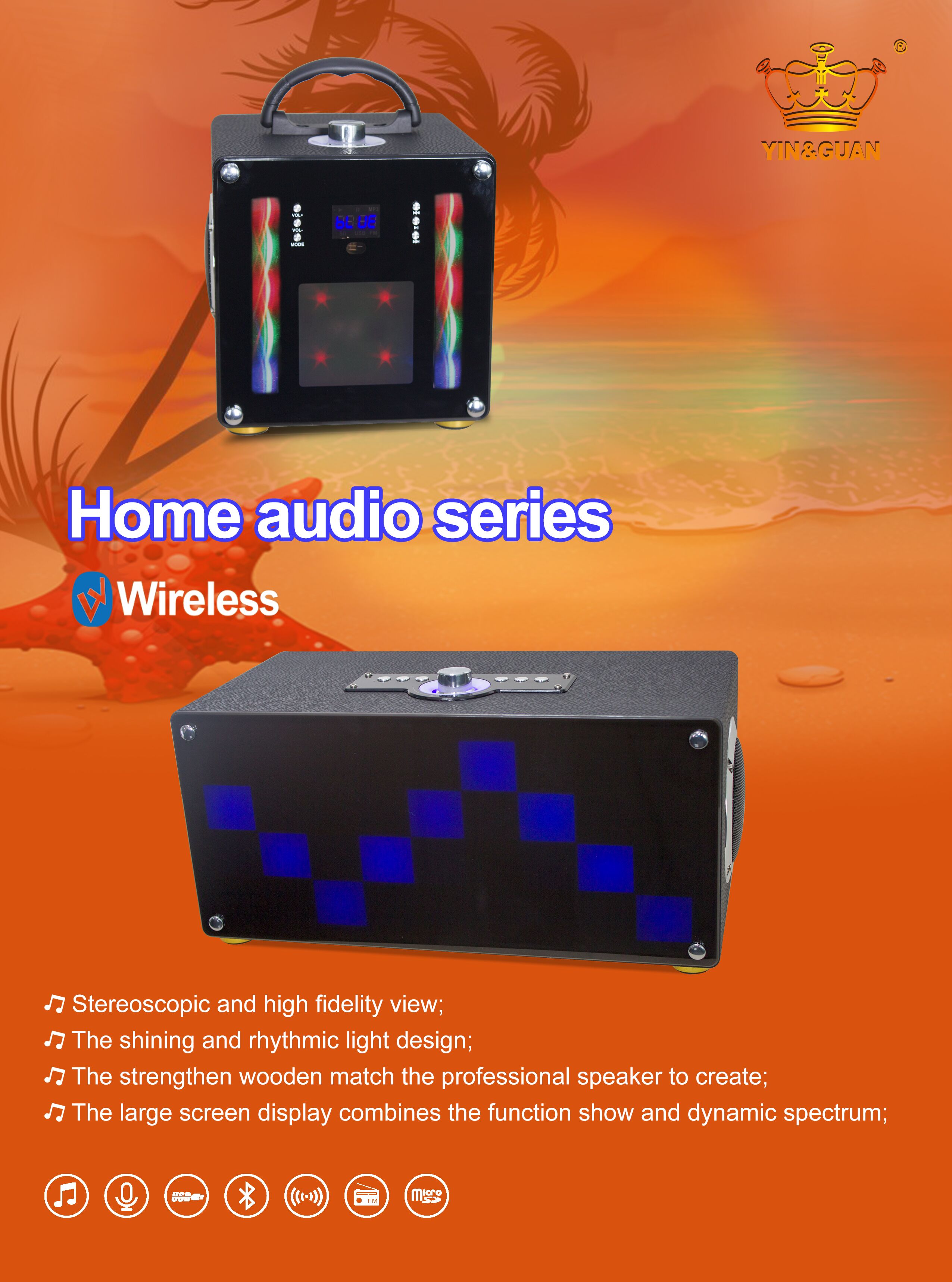 The newest wireless colorful lamp Bluetooth loudspeaker  