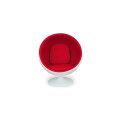 Tessuto bianco con rivestimento in fibra di vetro Shell Ball Chair