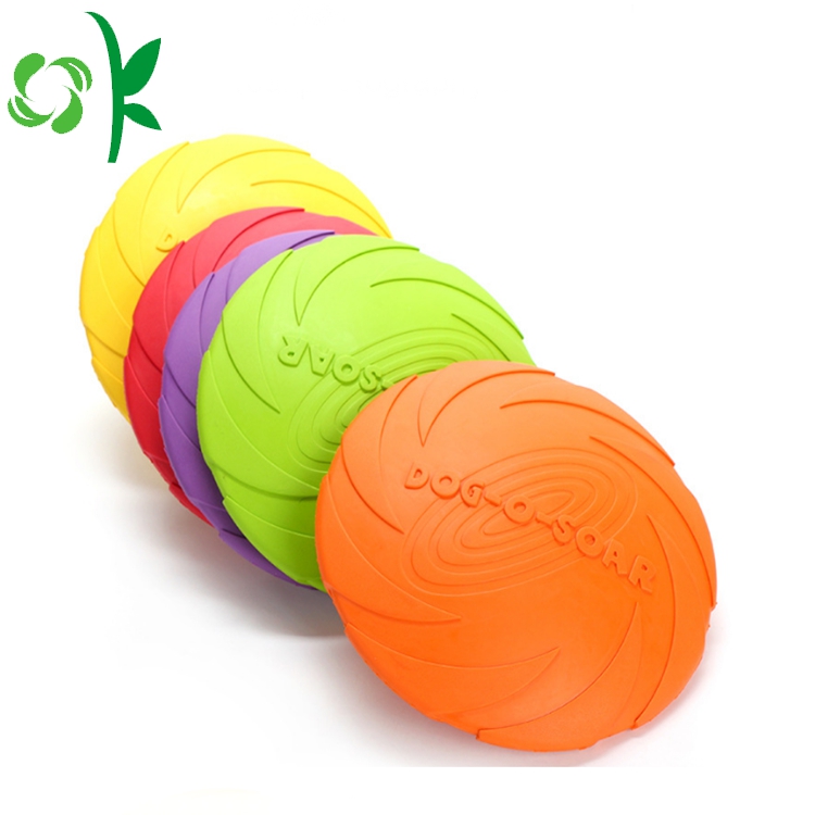 Unique Spiral Flying Disc Pet Toy Silicone Frisbee