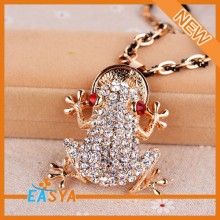 Silver Cute Frog Shape Sweater Chain Necklaces For Gifts