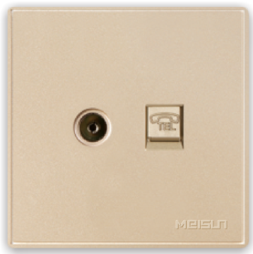 one gang computer socket and satellite socket