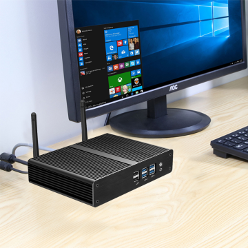 Slim Fanless Mini PC Desktop Computer