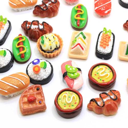 Funny Food Cute Rice Balls Bread Sushi Salmon Resin For Woman Girl Dangle Drop Earrings Asymmetric Earrings Unique Jewelry Gift