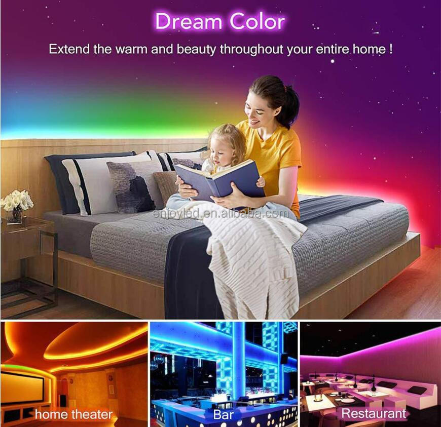 5050 BT light strip set RGB seven color light strip app intelligent control