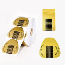 Custom Logo Acrylic Nail Extension Gel Paper Nail Forms 500pcs Durable Nail Form